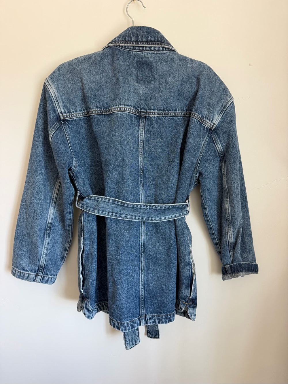 GAP Blue Denim Belted Jean Jacket - Picture 6 of 8
